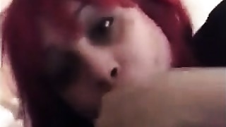 African nubile blows enormous milky man meat in super-hot bi-racial amateur