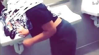 My girlfriend dirty dancing in McDonalds bathroom