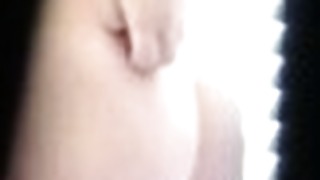 REAL eighteen year  STEP step-sister spied on in the bathroom thru the Lock Hole!