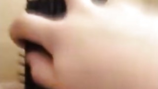 Girl  And boinked Herself By Hairbrush