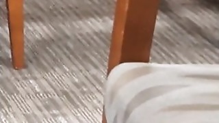 Candid Indian female Shoeplay in clinic Waiting Room