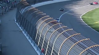 Young man NASCAR driver drills hopes and fantasies of his competitors