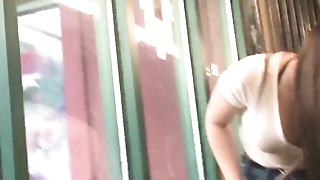 Teen Voyeur - Busty Stacked City Girl