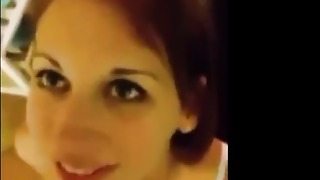 Beauty french chick gives adorable fellatio with jizm on her face in the end