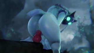 League Of Legends Kindred Cowgirl railing cartoon W