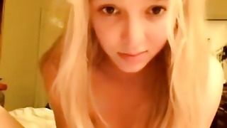 Cute face school first-timer blond web cam conversing and masturbation