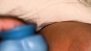 One of my tramps milking for me while her parents are home