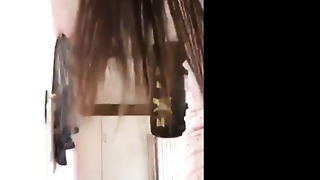 Dutch bitch demonstrates her butt in a teaser