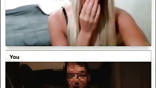 Hot light-haired teenage astonished by golden shower