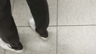 Ebony candid teenage bum want To spunk on her