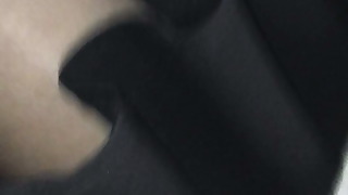 Nice upskirt for a youthful with ebony pantyhose