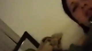 Army wifey letting  watch as she bangs herself