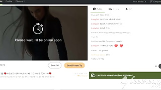 Beautiful nymph flashing her knocker in webchat