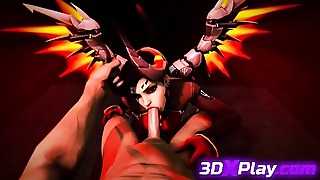 Overwatch - Mercy pornography deep throating huge bone anime pornography Sound