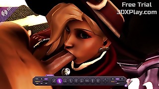 Overwatch gf with succulent butt loves to Fuck