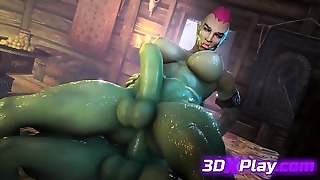 Athletic masculine pound woman from Skyrim