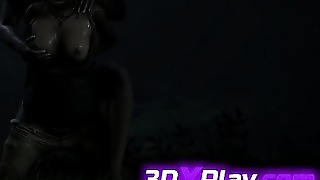 D Lara Croft with a flawless beaver Fucking