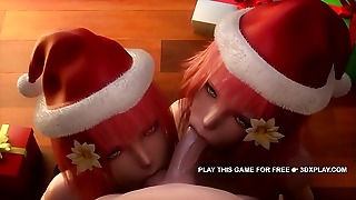 Devola and Popola from fresh pornography Game bj'ed a meaty Cock