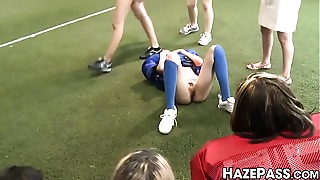 Young dykes test pledges fuckboxes for a sorority material