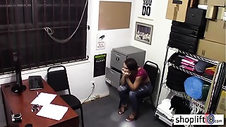 Hot dark haired ravages by a bad cop in his secret place