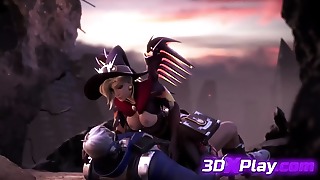 Overwatch molten grace jammed by a humungous Cock