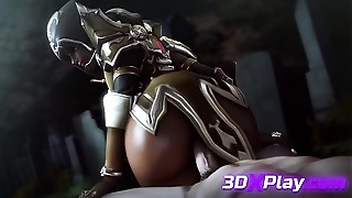 Overwatch highly super-steamy Sombra with giant culo enjoys to Fucks