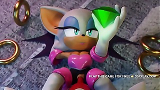 Very scorching 3 dimensional Rouge Gets a chisel inwards Her a shaven Pussy