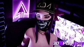 Sweet Akali from 3DXPlay vigorously penetrated in All Poses