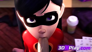 Fucking warm Violet providing blow-job To chiseled Male