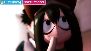 New Game Tsuyu Asui Gets a enormous man-meat inwards Her a humid Pussy