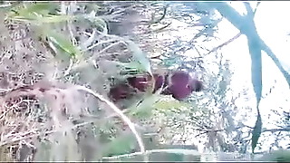 Desi teen fucks outside with boyfriend