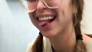 Hairy slut teens filming themselves as they pee in the toilet