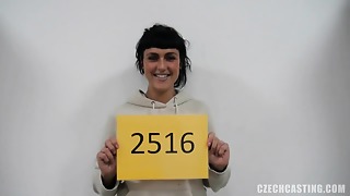 Amateur Czech brown-haired  To gargle spasming Dick